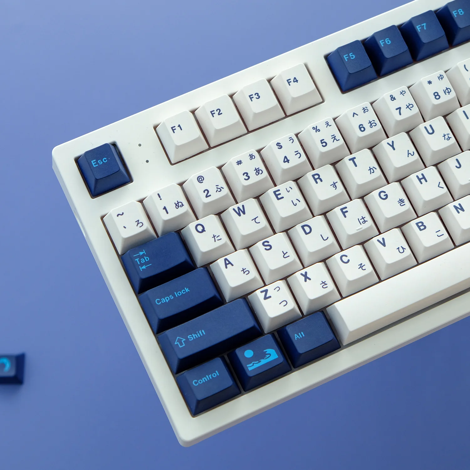 Imagem -03 - Chaves Conjunto Gmk Azul Lua Tampas Chave Pbt Lados Tintura Subbed Keycap Cherry Perfil Keycaps para Keychron Anne Poker Gh60 Gk64 Fl980 134