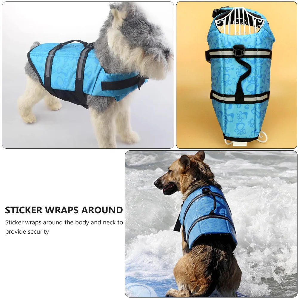 Pet Life Vest Adjustable Reflective for Dogs Puppies Easy to Use Training Vest Swimwear Boating Pool Beach