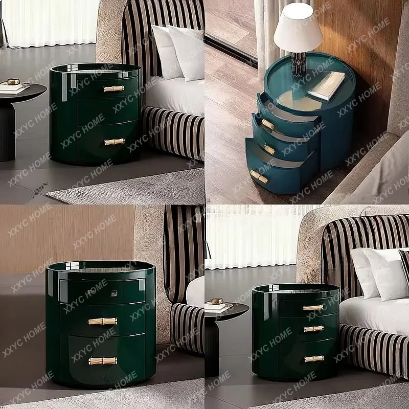 Minimalist Creative Nightstand Bedside Table Bedroom Storage Cabinet Modern Simple Paint Finish