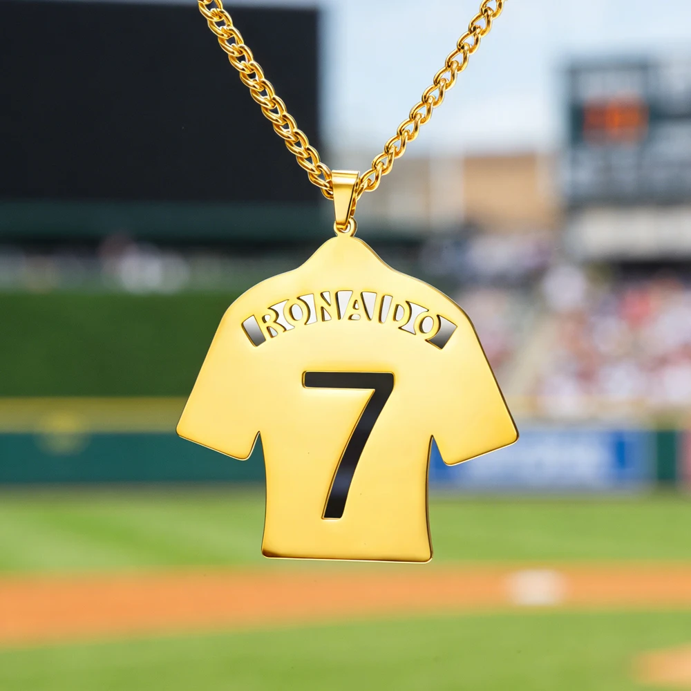 

Ожерелье с футбольной одеждой на заказ, персонализированное имя, номер, кулон для женщин и мужчин, футбольная команда, цепочка для мяча, ювелирные изделия из нержавеющей стали, подарки