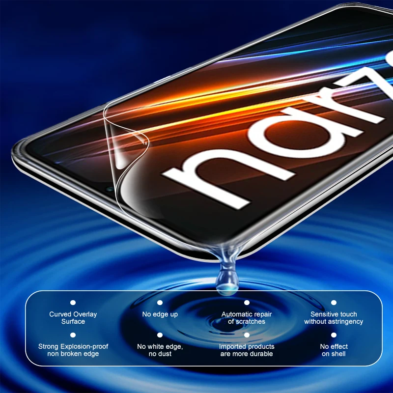 3 pçs tela frontal filme de hidrogel macio para realme narzo 50i prime realmi narzo 50 i narzo50i prime capa de película protetora clara