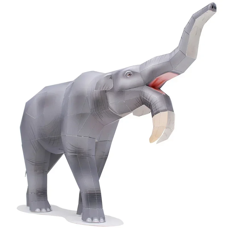 Deinotherium Elephant Origami Art Folding Mini 3D Paper Model Papercraft Animal Figure DIY Kids Adult Handmade Craft Toys QD-227