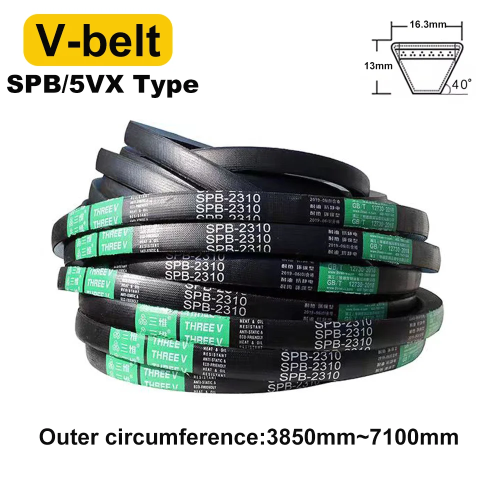 

Outer circumference：3850mm-7100mm Type SPB Drive V Belt Rubber Transport Strap Narrow Conveyor Belts