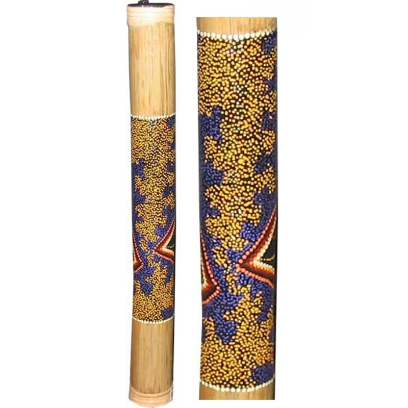 Bamboo Rain Stick Relaxation Instrument Sound Therapy Rainstick Yoga Rain Shaker Paintings Orff Sound Meditation Instruments