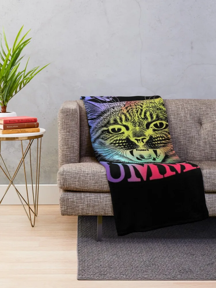 Feral Girl Summer Funny Cat Throw Blanket Luxury Thicken Thin Blankets