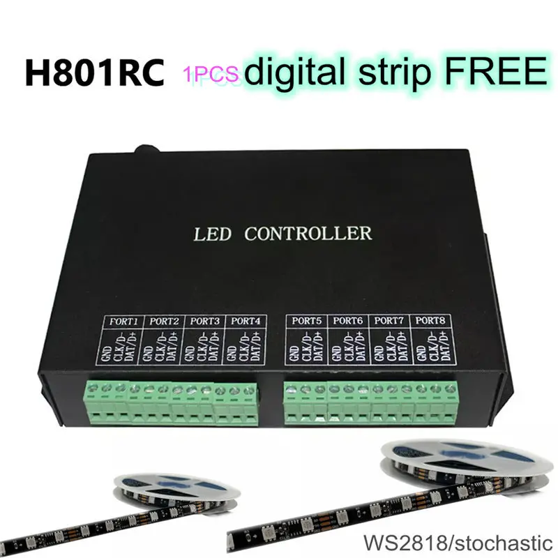 DMX Controller H801RC Indoor LED Strip Light Controller AC110V 220V for WS2811 WS2812 Flexible Addressable Controller