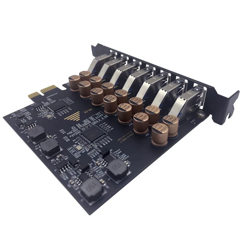 Scheda di espansione USB PCIE a 7 porte 7 porte USB 3.2 GEN1 Trasmissione ad alta velocità da 5 Gbps Alimentazione stabile Scheda di espansione anteriore USB 3.2 GEN1