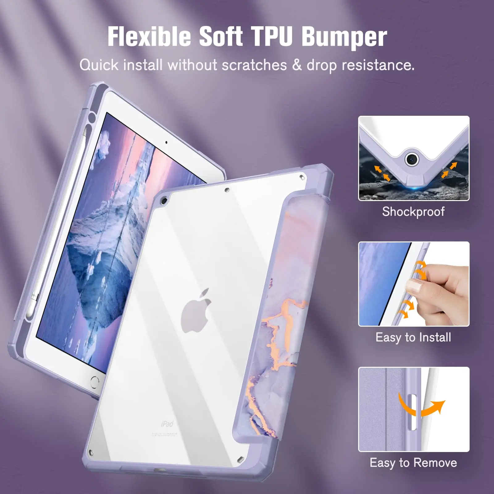 

For iPad Pro 13 2024 Acrylic Case with Pencil Holder