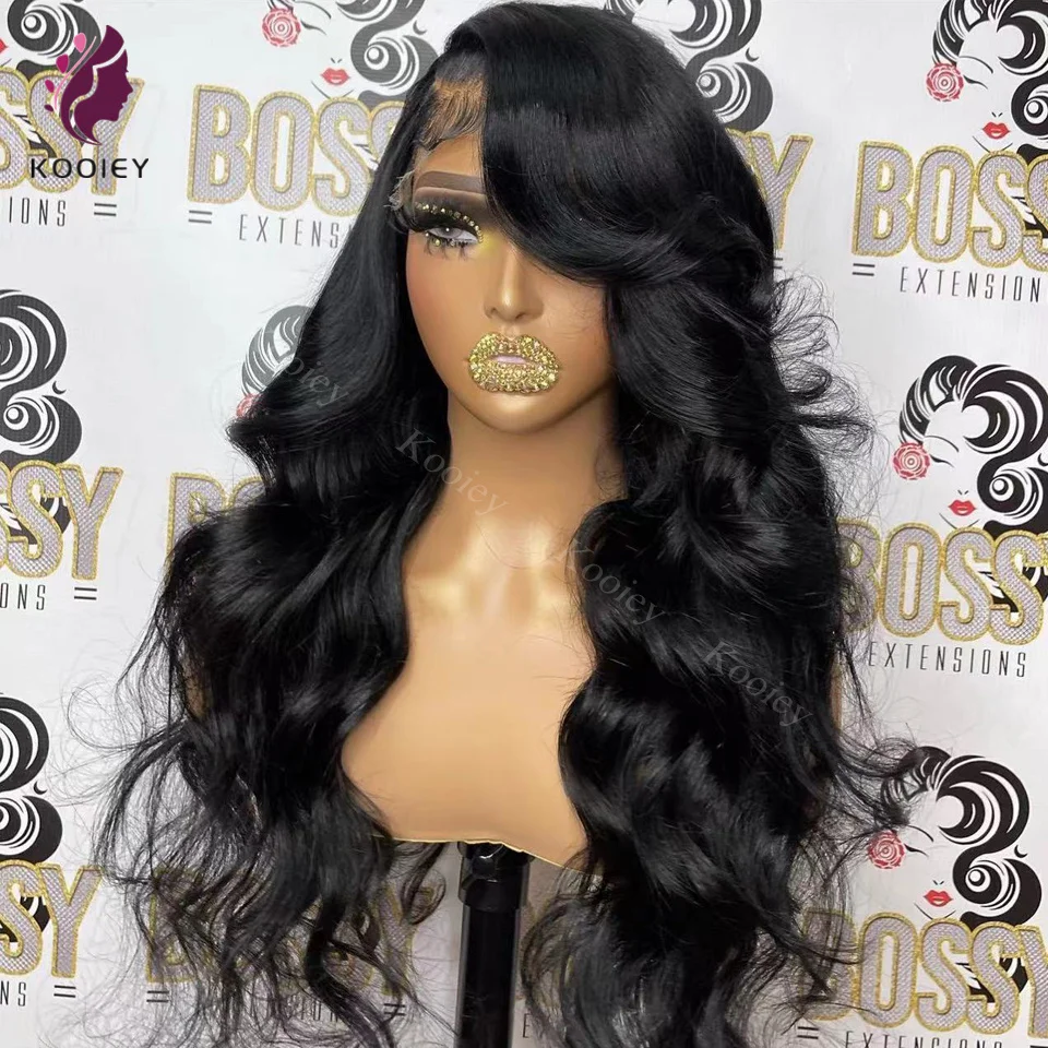 13x6 HD Transparent Body Wave Lace Front Human Hair Wigs 180% Brazilian Remy 28 Inch Body Wave 13x4 Silk Top Base Wigs For Women