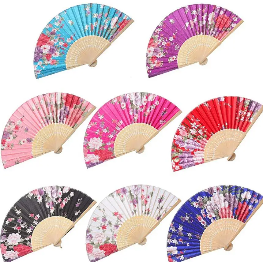 

Party Favor Personalized Bamboo Hand Fan Chinese Style Folding Wedding Fans Creative Gift ni665