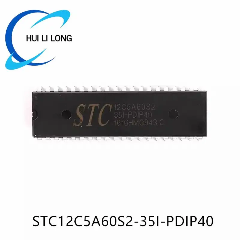 STC STC12C5A60S2-35I-PDIP40 STC12C5A60S2 35I PDIP40 12C5A60S2 Multi-Serial 8051 Single-Chip Microcomputer ISP EEPROM