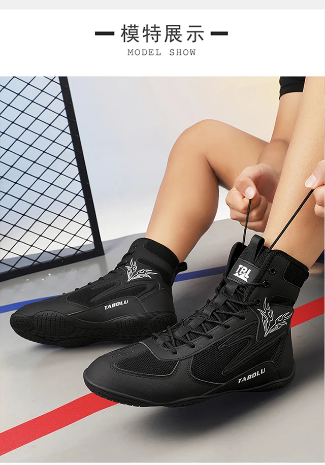 รองเท้ามวยปล้ำขายดีปี 2025 รองเท้าออกกำลังกายระบายอากาศสำหรับผู้ชาย รองเท้าชกมวยคุณภาพสูง รองเท้าผ้าใบสำหรับชกมวย