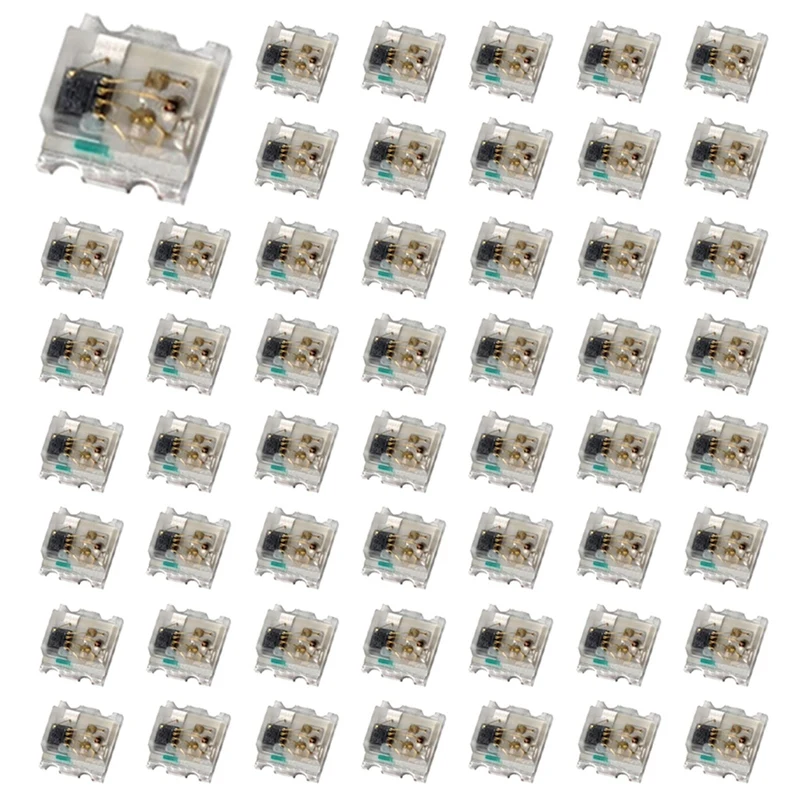 2025 New-1200Pcs ws2812 2020 chip led 4 pinos mini branco pcb endereçável digital rgb cor completa chip led dc5v para tela de tira led