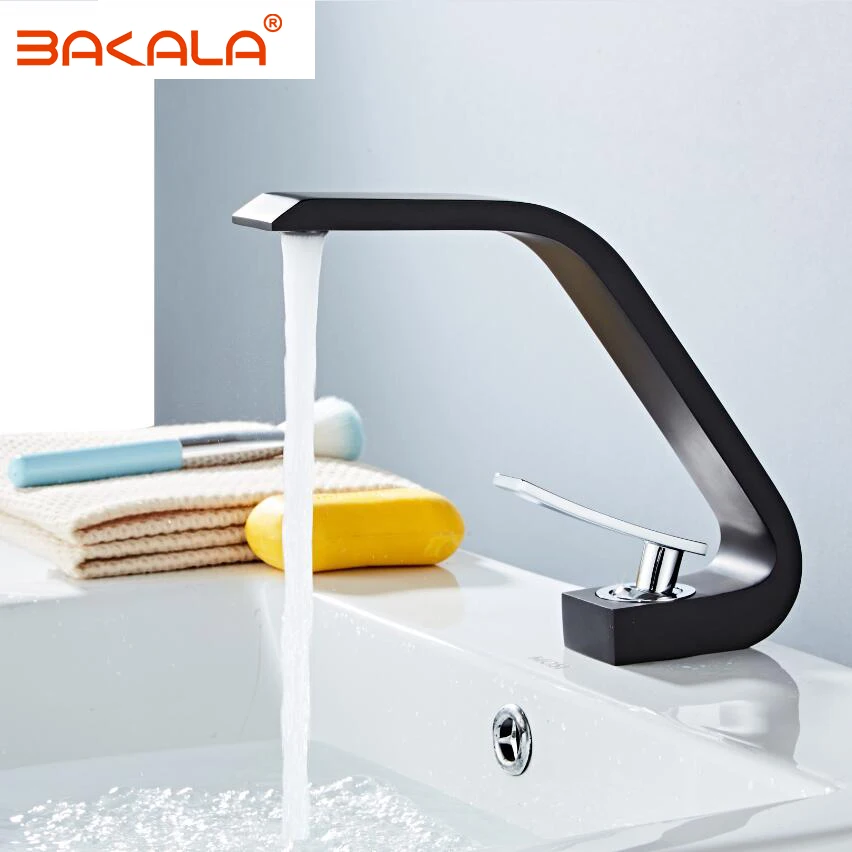 Orange/white Basin Faucet Brass Made Chrome Faucet Brush Nickel Sink Mixer Tap Vanity Faucet Hot Cold Water Bathroom Faucet