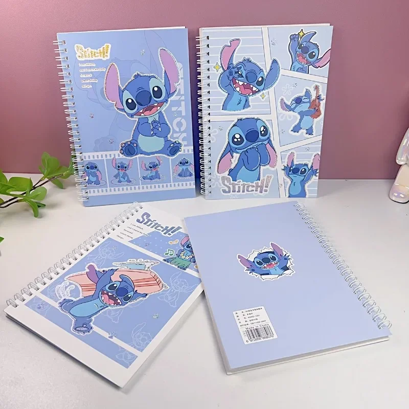 Disney Stitch Notebook Kawaii Learning Stationery Schools Supplies Cartoon Anime Figure Children Memo Coil Notebook Student Gift