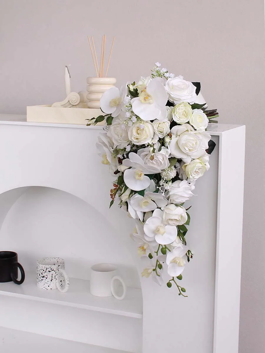 2023 New Wedding Bouquet Cascading bouquet de mariage mariée Artificial Flowers For Wedding Decorations