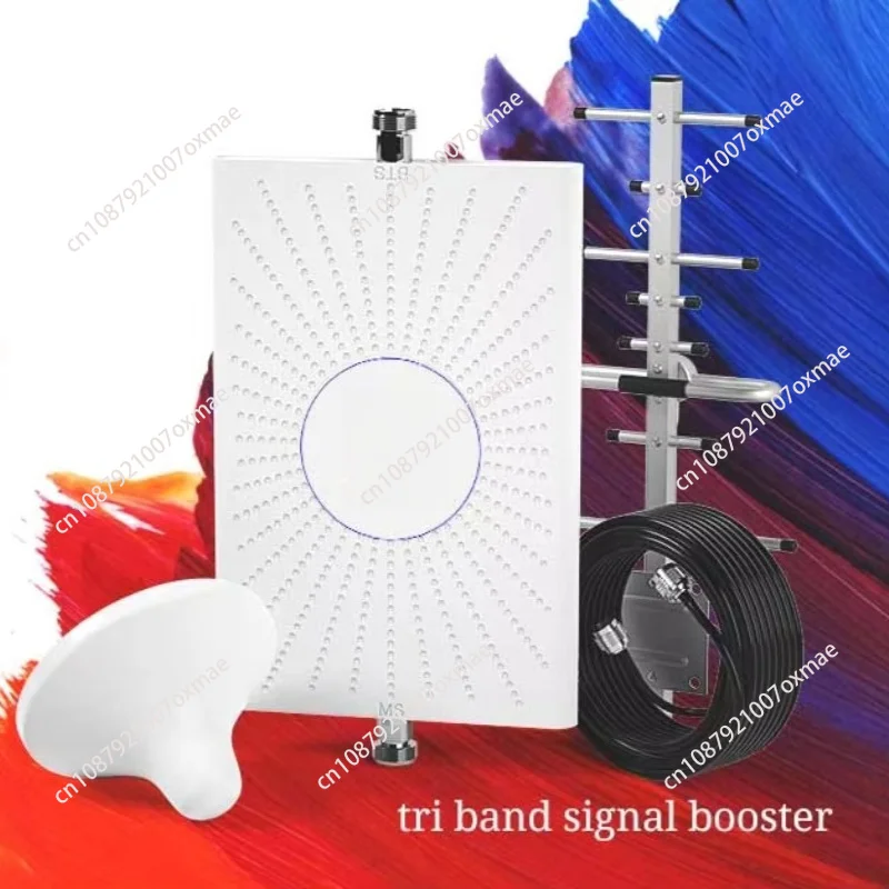 Tri-band Signal Booster 2g 3g 4g Signal Repeater 900 1800 2100MHz 4g LTE Mobile Signal Booster Repeater for Community