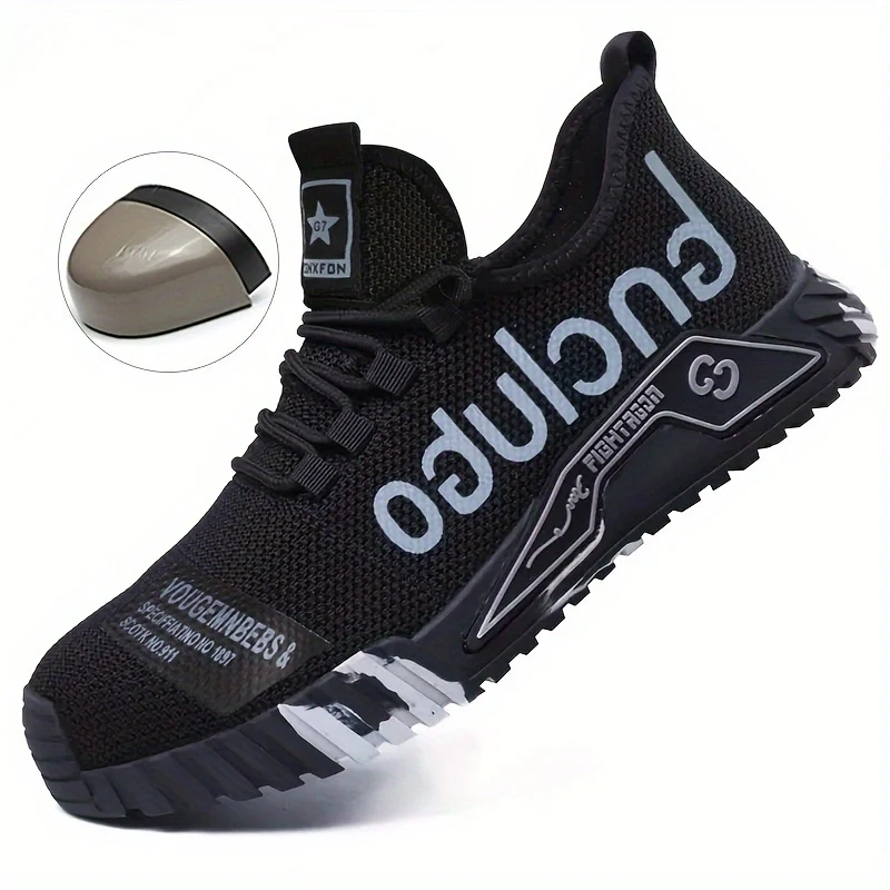 Stahlkappen-Schutzschuhe, stoßfest, durchtrittsicher, leichte, atmungsaktive Sicherheitsschuhe für Herren, widerstandsfähige Arbeitsschuhe für Männer – Detail 11