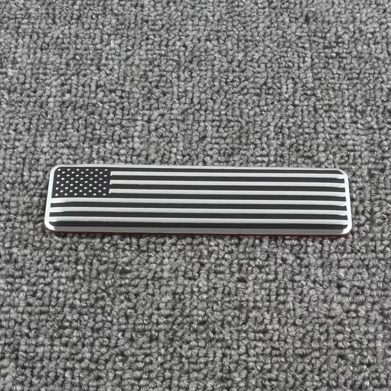 2pcs Metal Black American USA Flag Map Emblems Car Trunk Emblem Badge Decal Sticker For Car Motorcycle Bike Car Accessories