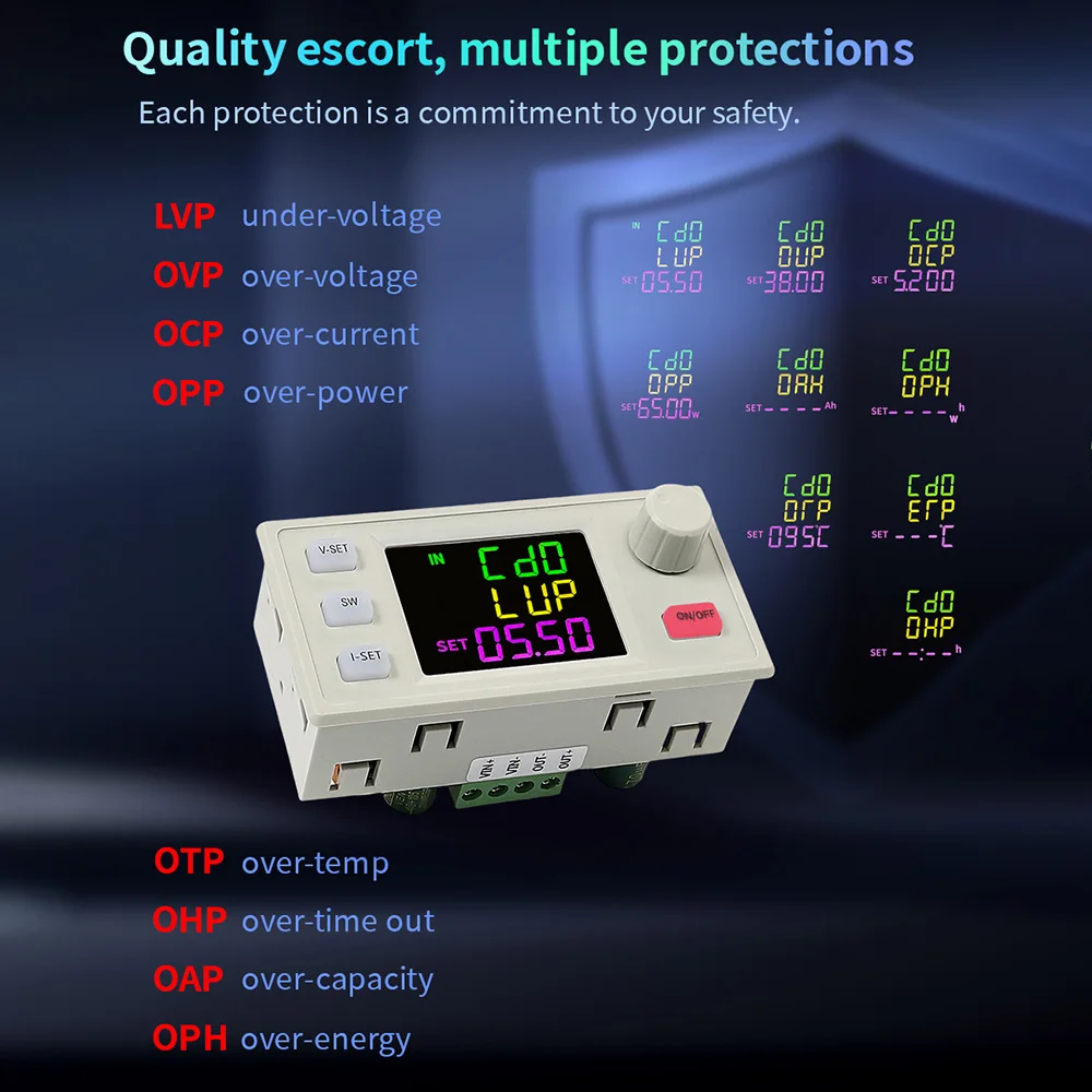 Fonte de Alimentação Regulada SK60X DC Step Down Bancada Estabilizada Voltagem Buck Converter Módulo de Carregamento Solar 6-36V a 0-36V