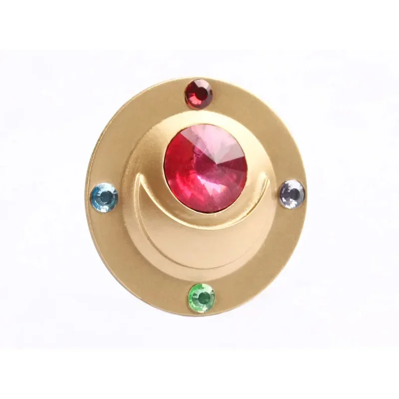 アニメコスプレスターセーラーちびムーンアクセサリーゴールデン耳飾りブローチ白帽子ちび米国ハロウィンアクセサリー MN1