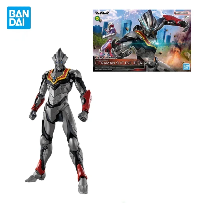 In Stock Original Bandai ULTRAMAN Figure-rise Anime FRS SUIT EVIL TIGA ACTION Anime Action Figure Assembly Model Doll Toys Gifts