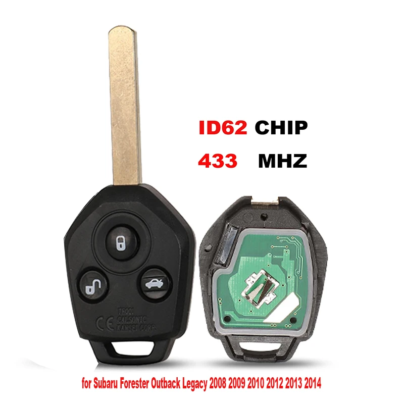 

Jingyuqin 433 МГц ID62Chip 3-кнопочный пульт дистанционного управления для Subaru Forester Outback Legacy 2008 2009 2010 2012 2013 2014