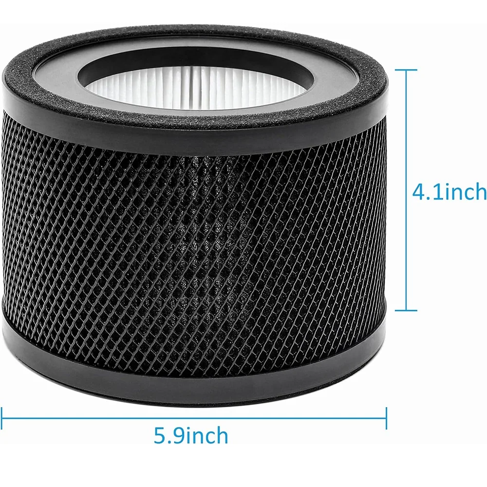 2PCS TT-AP001 HEPA Filter Compatible with TaoTronics TT-AP001 Air Purifier H13 True HEPA Filter Activated Carbon Filter