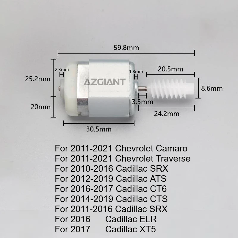 

AZGIANT 1-10PCS Car Ignition Steering Column Lock Motor DC 12V for Cadillac Chevrolet Camaro Traverse Replacement Brand New