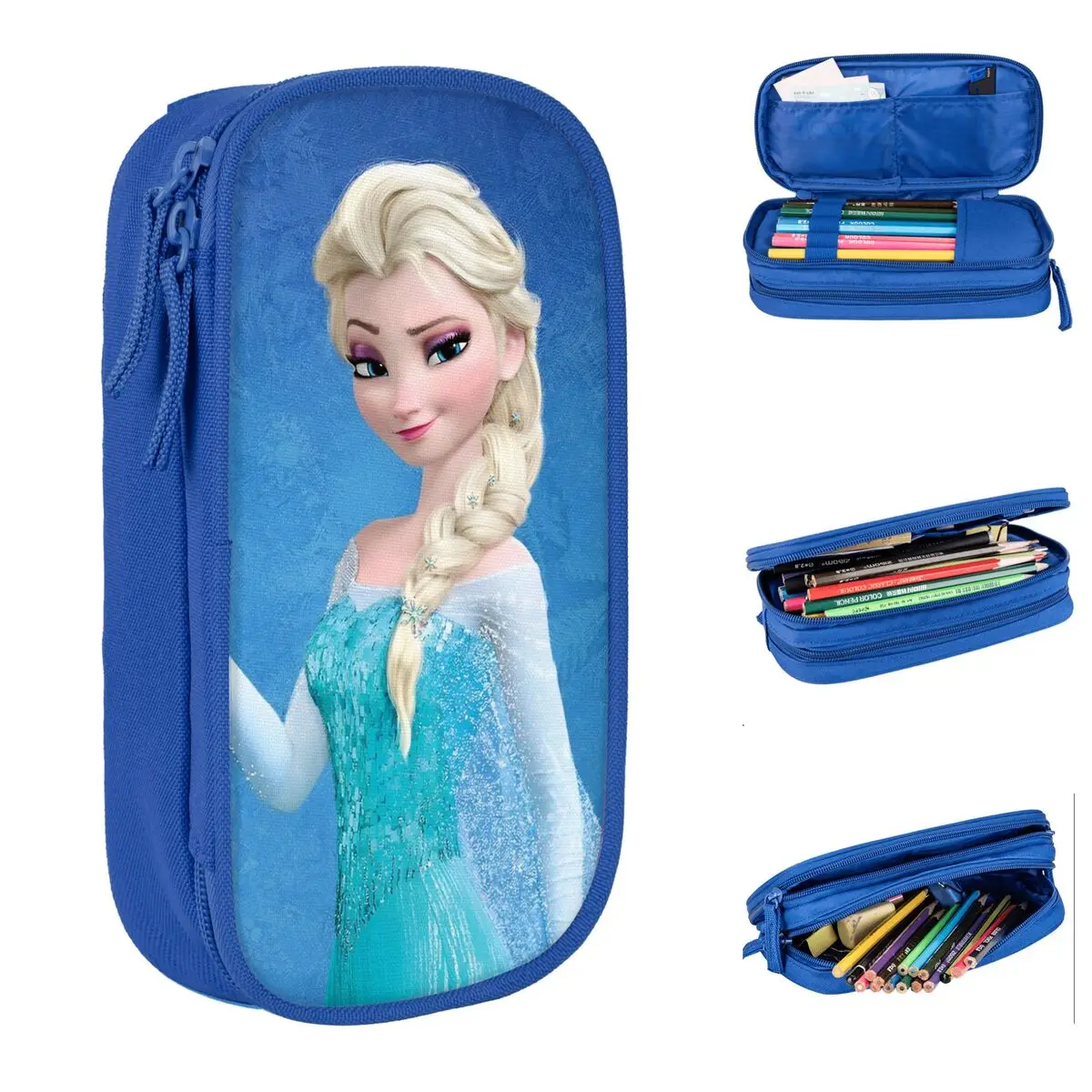 

Пеналы принцессы Эльзы «Холодное сердце», креативная сумка для ручек, детские школьные косметические пеналы большой емкости для студентов
