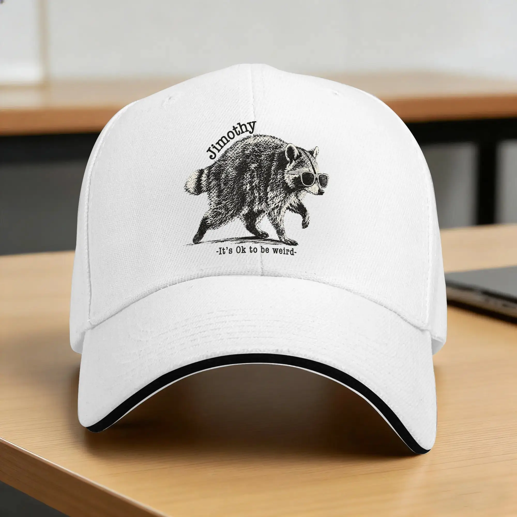 Sun Baseball Cap Jimothy from Seattle It's OK to Be Weird Raccoon Cottagecore  Trucker Hat y2k Funny Camping Baseball Caps