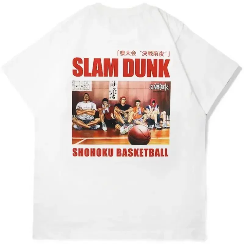 Slam Dunk Printed Men's T-Shirt Cotton Casual O-Neck Short Sleeve Summer Anime Streetwear Oversize Shohoku basketball Tees Tops