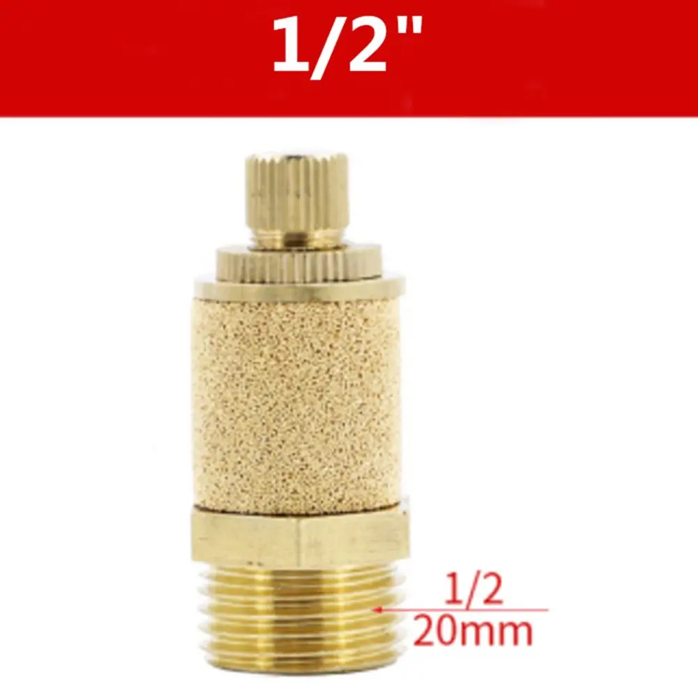 1PCS Pneumatic Solenoid Valve Adjustable Brass Muffler Muffler 1/8