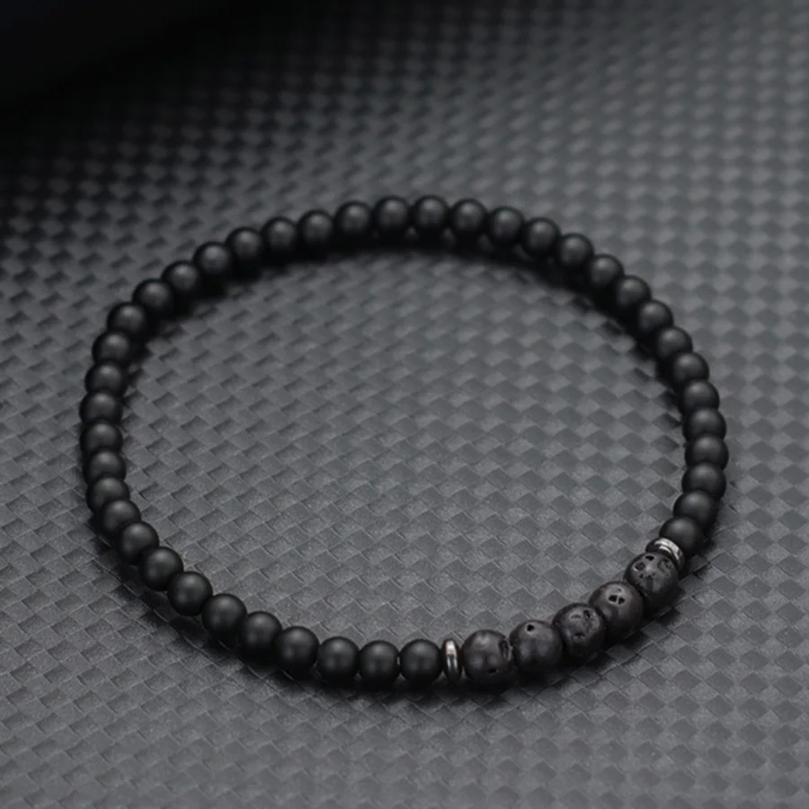 Простой стиль, браслет из бусин 4 мм для мужчин и женщин, тигровые глаза, малахит, лава, гематит, камень, браслет, молитва, медитация, аксессуары для йоги