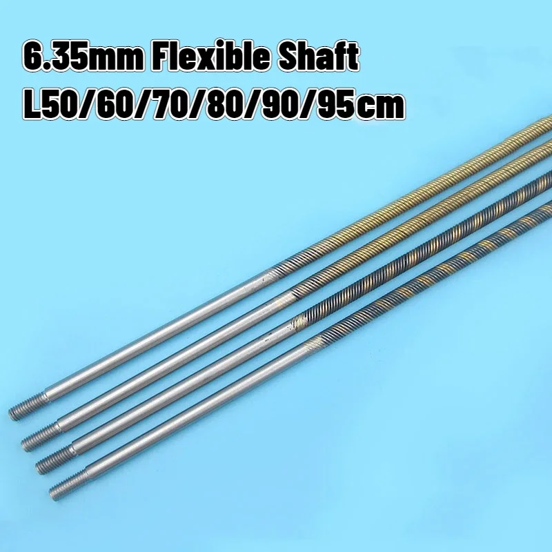 6.35mm 1/4 Integrated Flexible Shaft Transmission Shafting Positive/Reverse Shaft For Gasoline Model Boat Racing O-boat