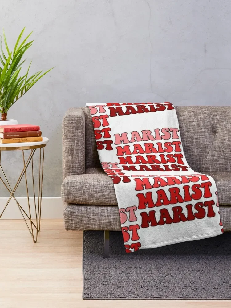 marist gradient text Throw Blanket Sofas Fluffys Large Sleeping Bag Blankets