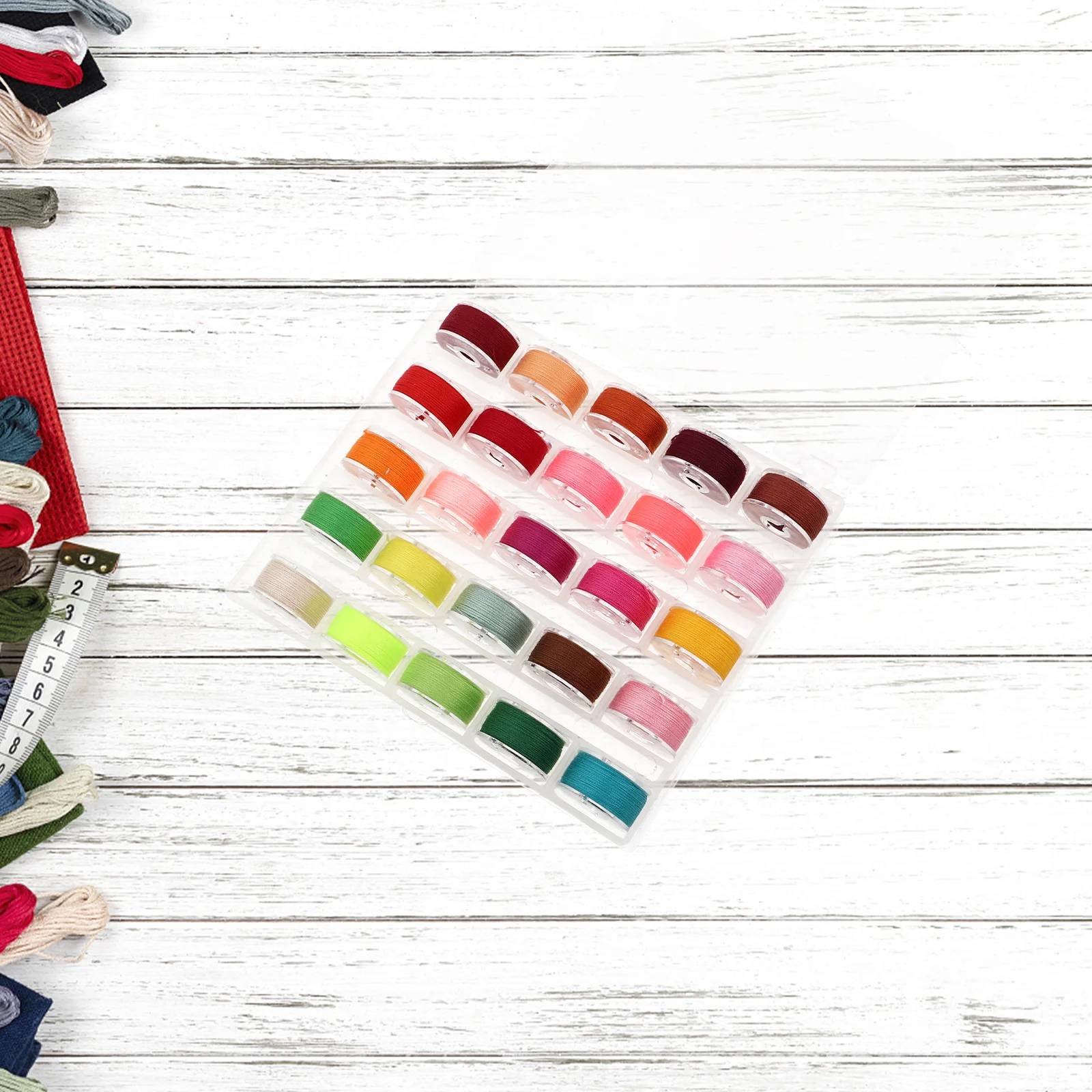 25Pcs Sewing Machine Starter Kit Durable Bobbins Transparent Storage Box Multifunctional Design