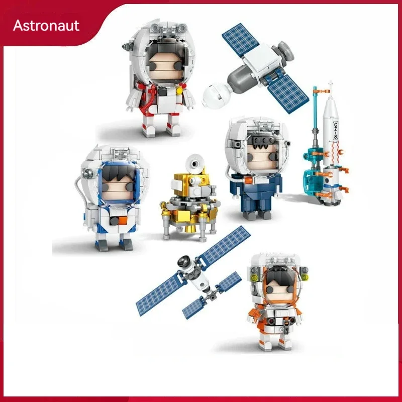 

Astronaut Building Block Toys Puzzle Models Children Gifts Christmas Spacecraft Rocket Space Station Model