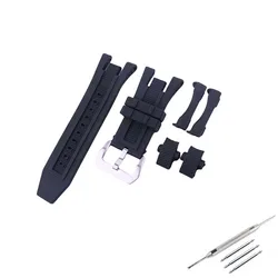 Watch accessories 32mm Rubber watch band Compatible for Invicta Russian Pro Diver Sports black silicone watch strap belt buckle