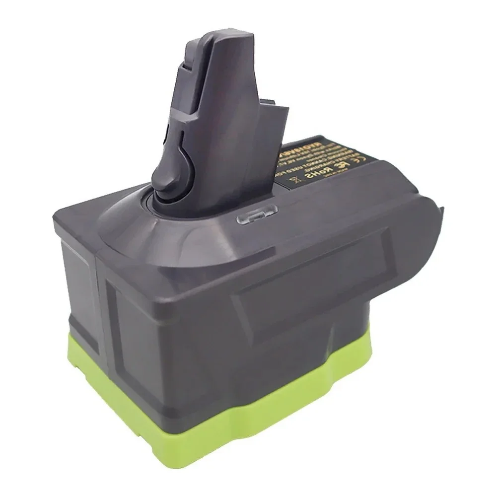 Adapter Converter FOR RYO18V6/V7/V8 For Cordless Vacuum 18V Lithium For battery Use Built-in LED Indicator ABS