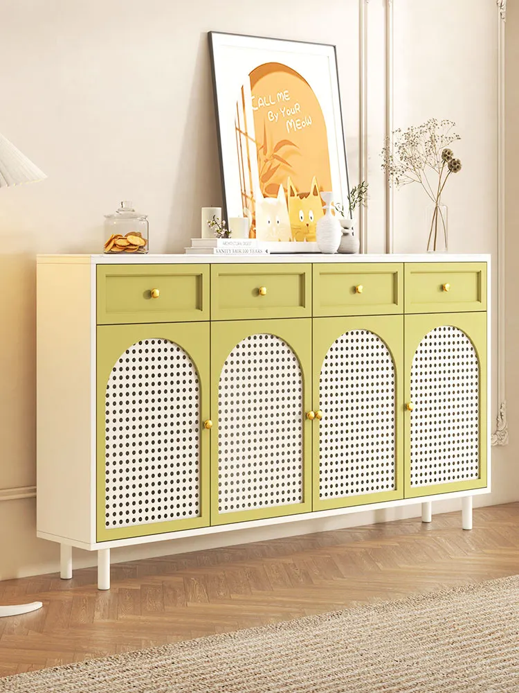 YFY  Sideboard Cabinet Living Room Tea Cabinet French Style Storage Cabinet Wall Storage Kitchen Cupboard