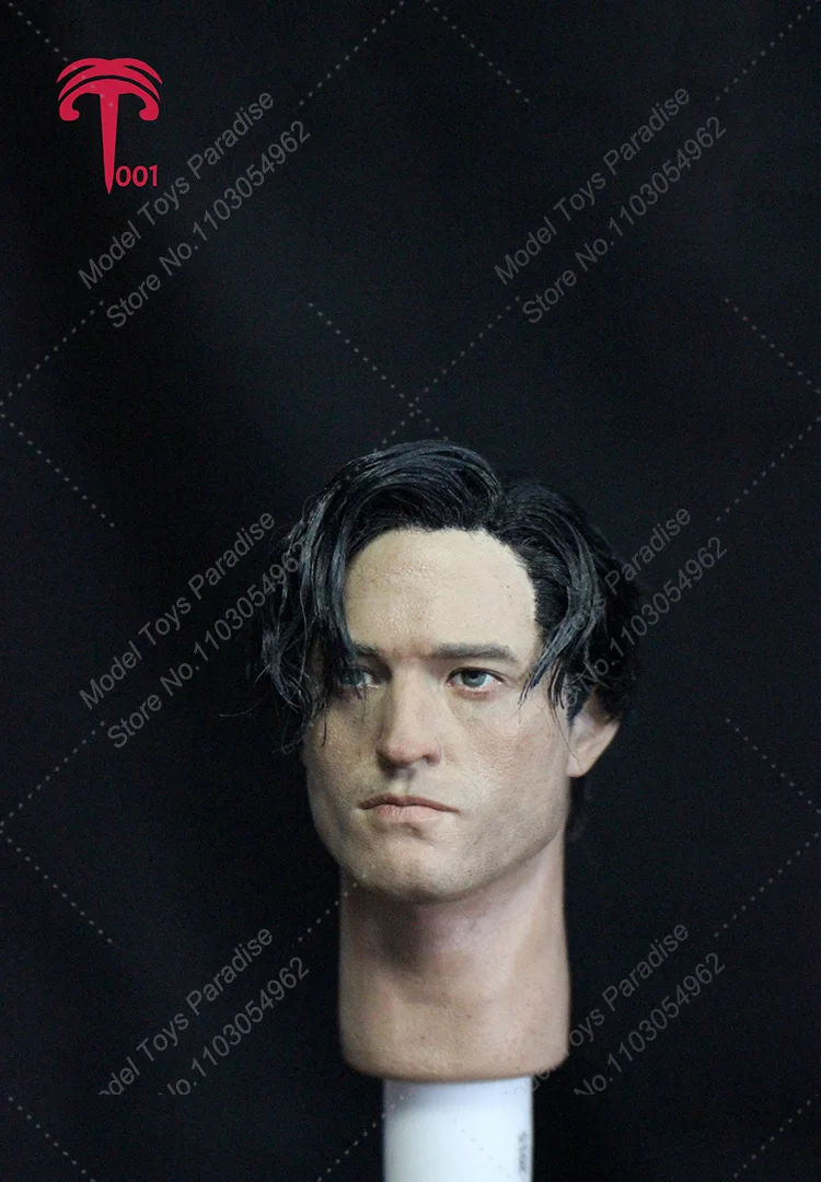 1/6 Men Soldier Dark Knight Bat Head Sculpt Super Hero Robert Pattinson Hair Transplant Head Fit 12inch Action Figure Body