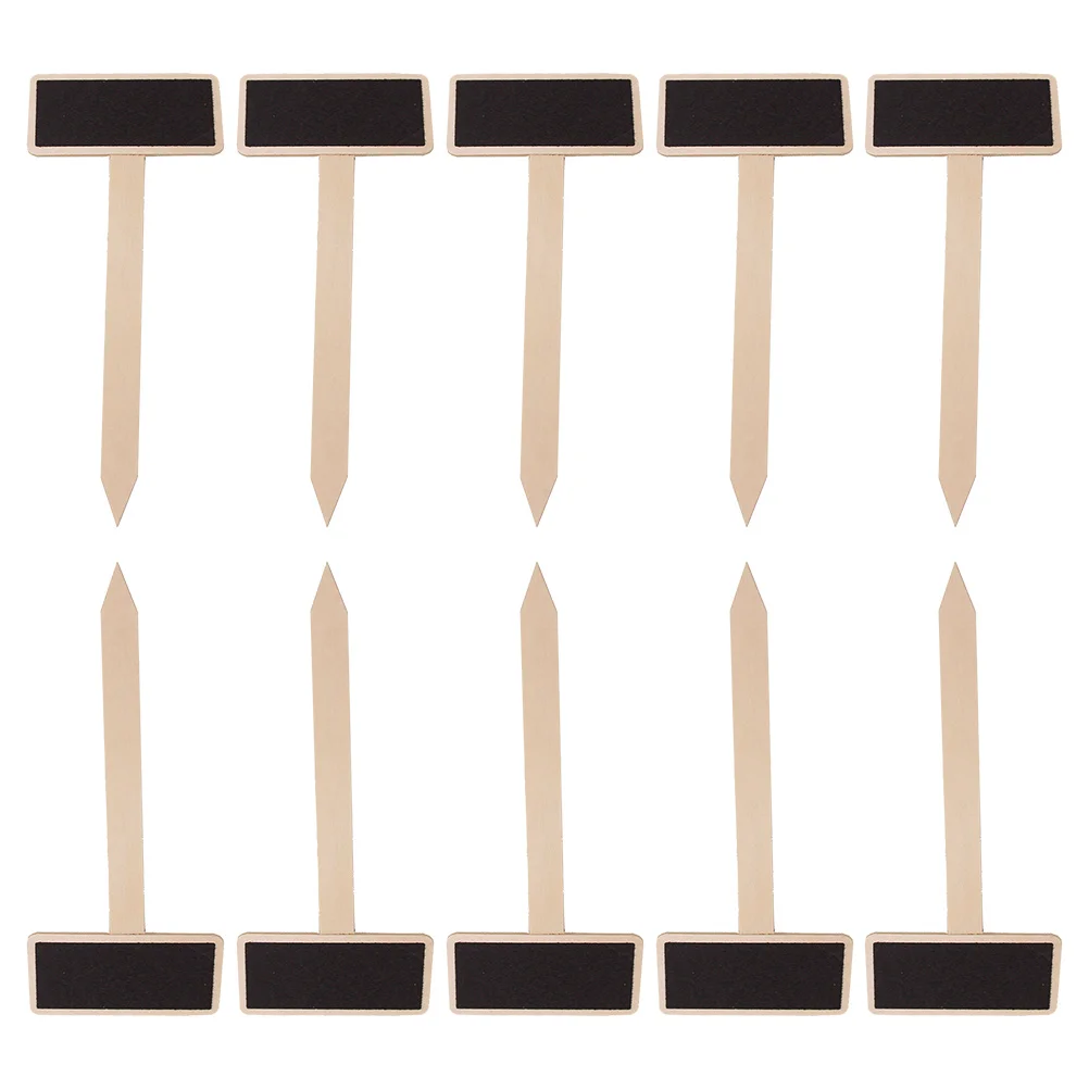

20Pcs Mini Wooden Blackboard Tags Poplar Plywood Plant Pot Signs Wedding Party Home Decorations