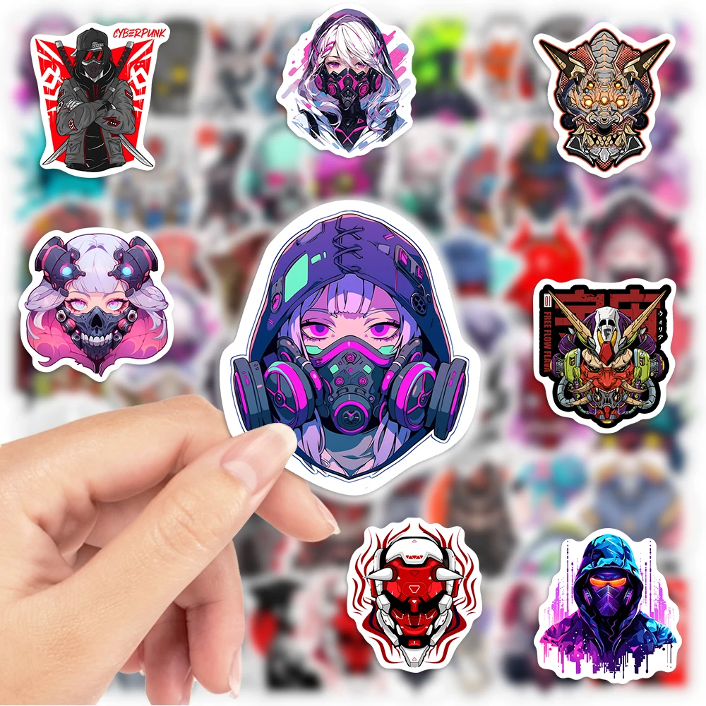 Cyberpunk Avatar máscara pegatinas arte tatuaje DIY juguetes regalo álbum de recortes diarios basura portátil equipaje botellas decorativas impermeables