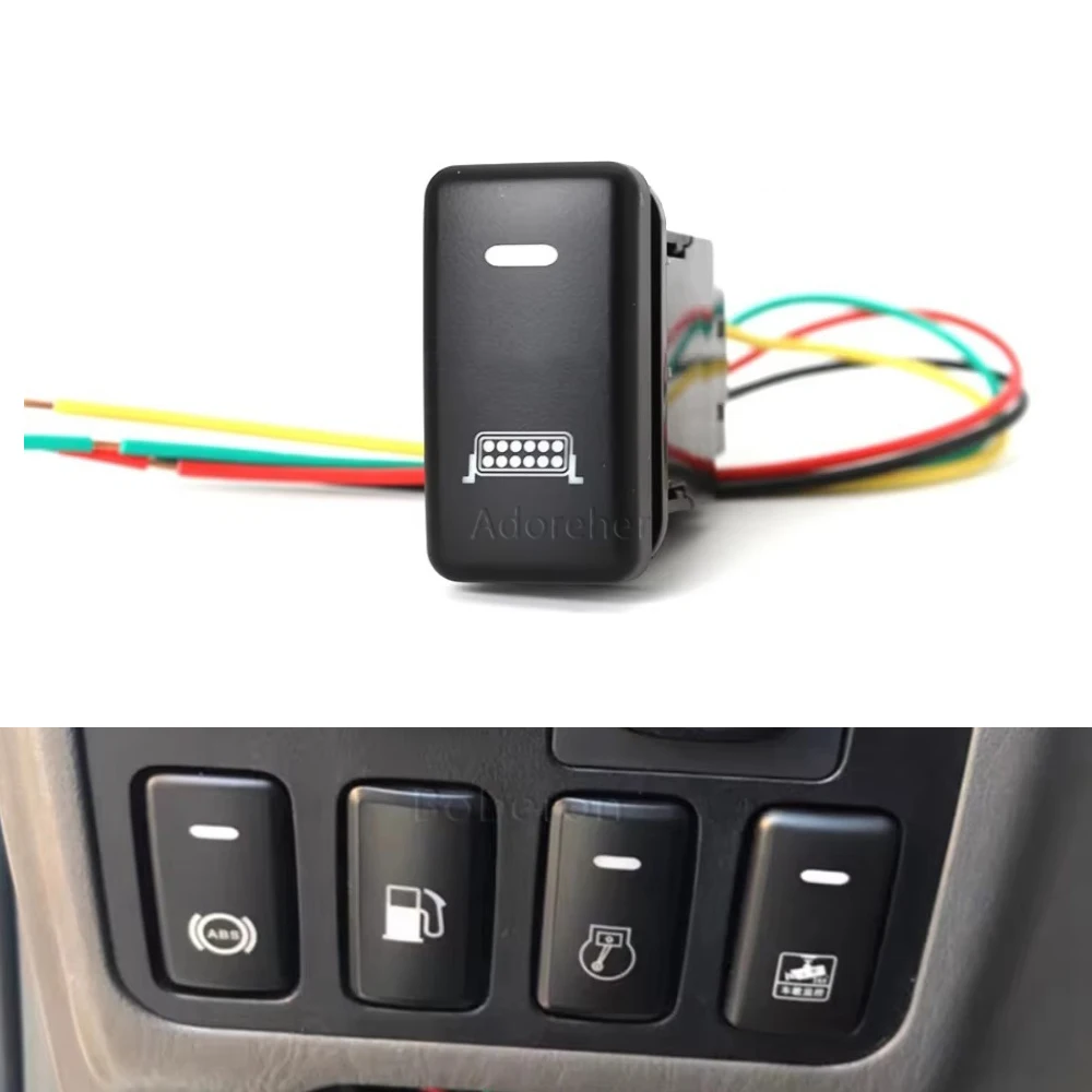

Car Orange LED Spotlight Button Switch with Connect Wire For Toyota Tacoma Land Cruiser Reiz Hilux Prado 120 FJ CRUISE