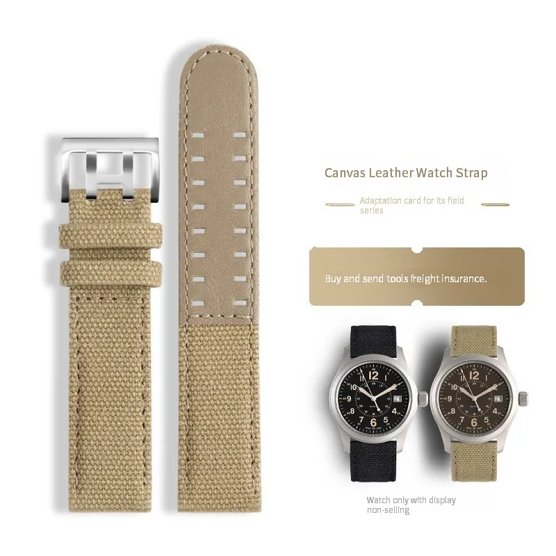 Sports Nylon Canvas Watchband for Hamilton Khaki Field Watch H70605993 H69439931 Series Watch Strap Bracelet 20mm 22mm Men