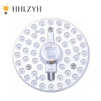 HHLZYH LED Ring PANEL Circle Light Tricolor dimming AC220V 36W 24W 18W 12W Cold white Round Ceiling board the circular lamp