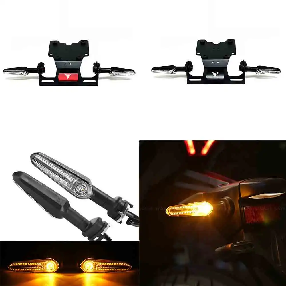 For Yamaha Tenere 700 XTZ700 T7 2019 2020 2021 Rear Fender Eliminator LED Light Turn Signal Tail Tidy Plate License Holder