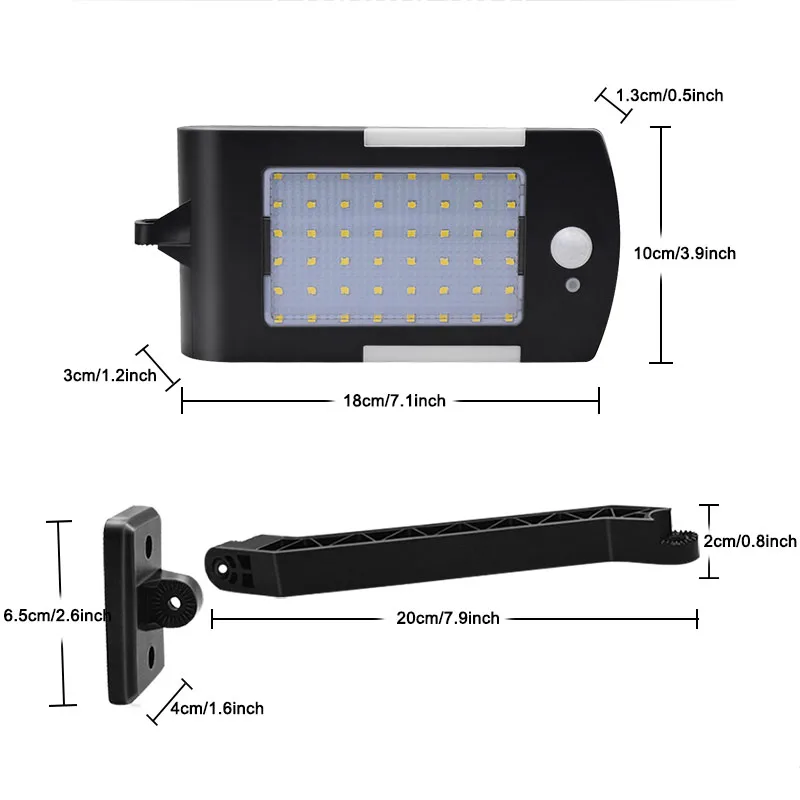 Newest 450LM 48 LED Solar Power Street Light PIR Motion Sensor Lamps Garden Security Lamp Outdoor Street Waterproof Wall Lights