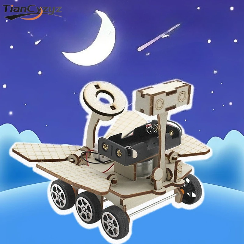STEM Science Kits for Kids Wooden Mars Rover Educational Toys for Boys Girls 3D Puzzles Building Space Exploration Model Set